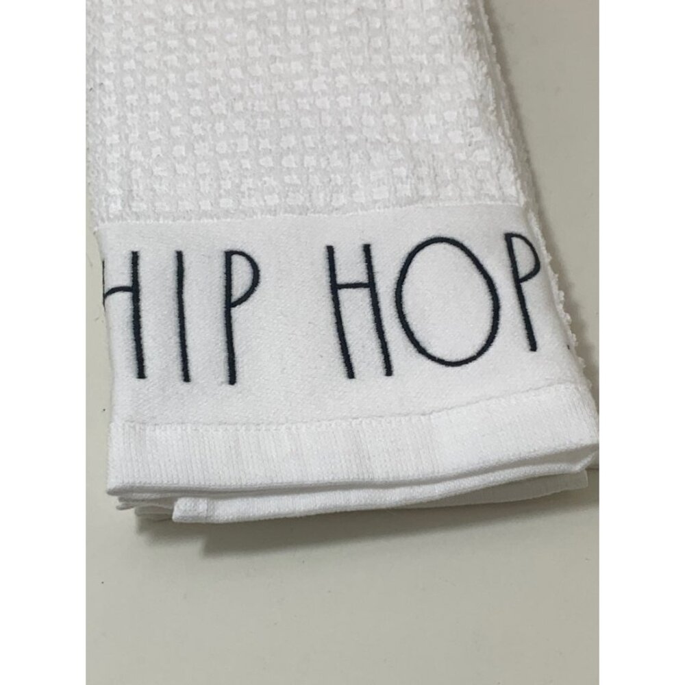 Rae Dunn Easter‎ Kitchen Towels- "HIP HOP" & "BUNNY LOVE" 2 pack NEW WITH TAGS!